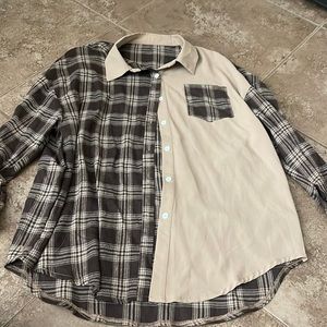 Cute SHEIN flannel top size large